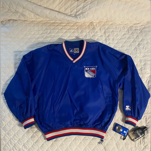 VTG 90’s New York Rangers NHL hockey Mark Messier starter jersey pullover vneck